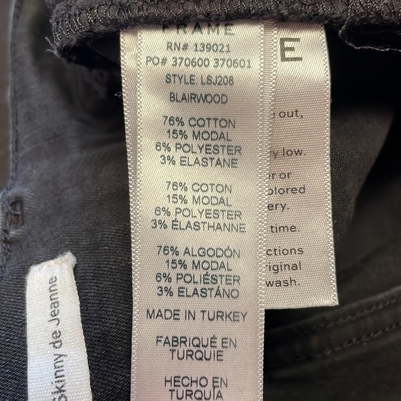 FRAME Denim Le Skinny de Jeanne Washed Jeans Size 26. - Picture 9 of 12